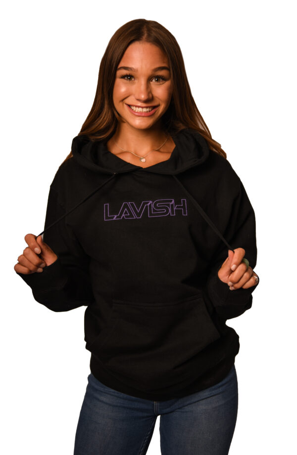 Purple on Black Hoodie